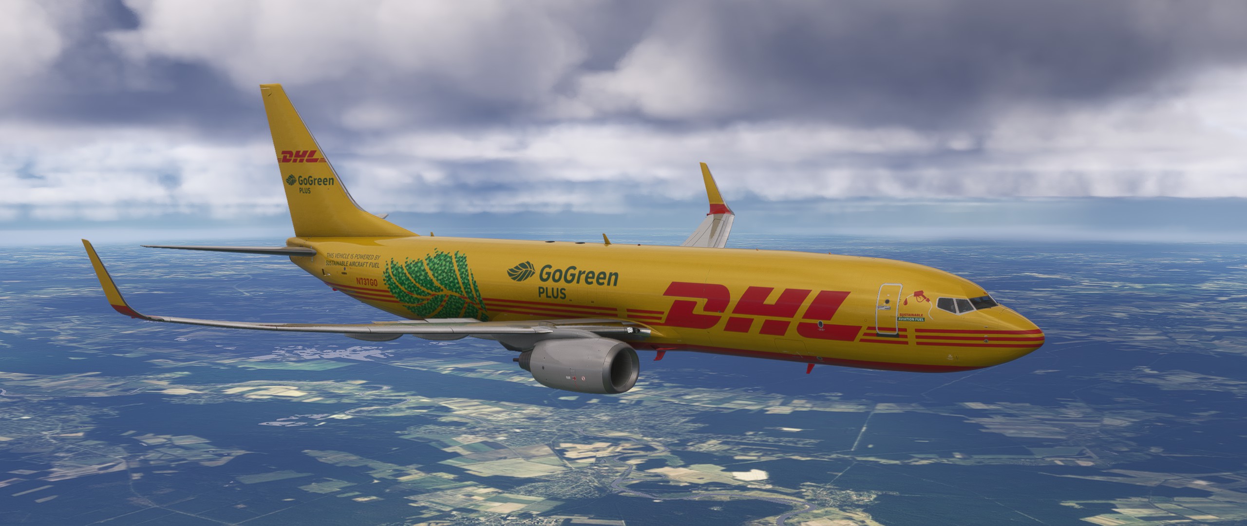 PMDG B737-800 BDSF - DHL GoGreen SAF (fictional) - Aircraft