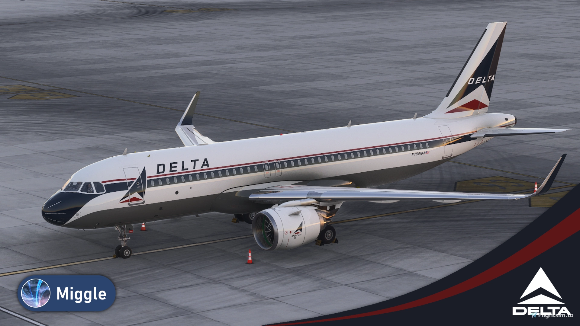 [A32NX] Delta 'Widget' N75010A [8K] Livery - Image 1