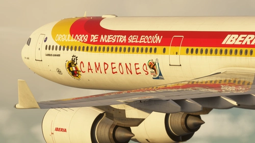 Iberia EC-LEV (Campeones Livery) A340-600