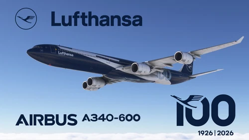 Aerosoft A340-600 - Lufthansa 100 Year Aniversary (fictional)