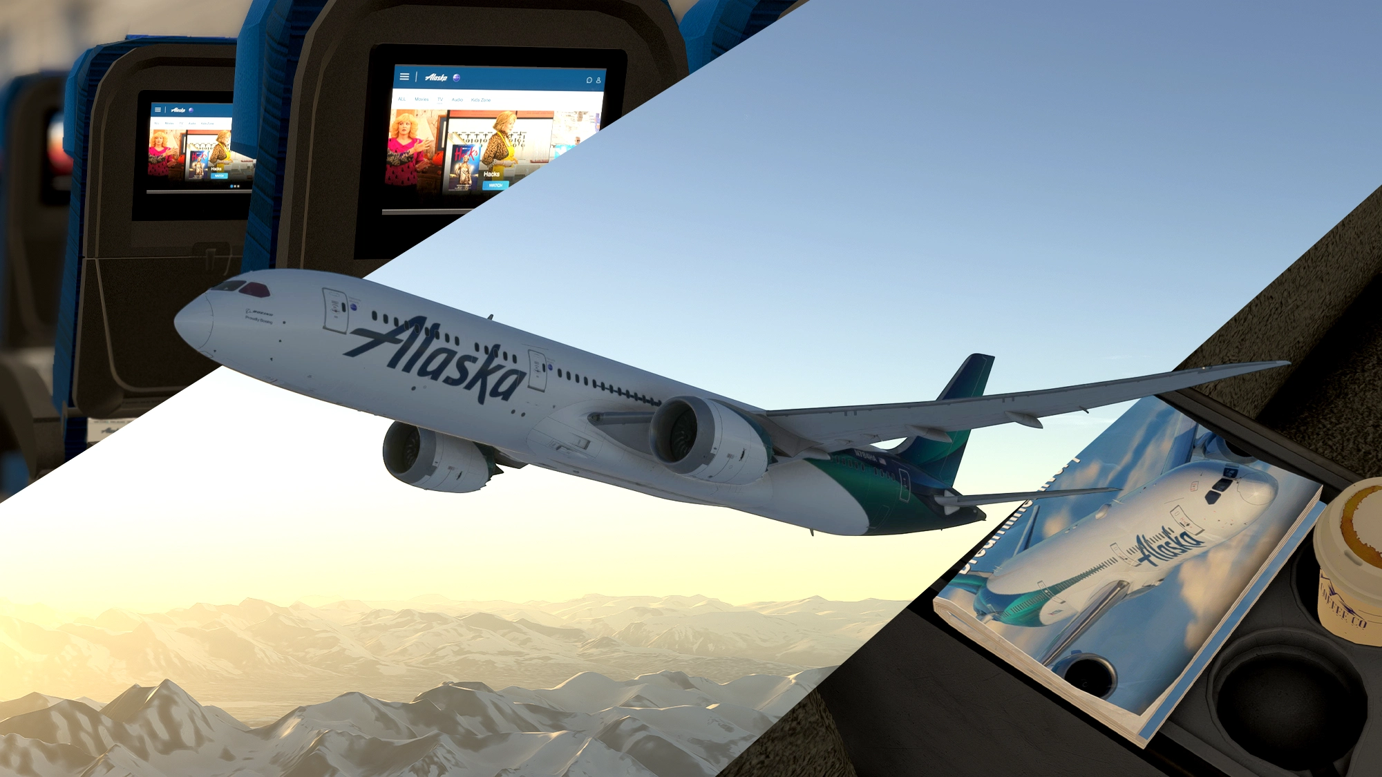 Boeing 787-9 Alaska Airlines (N784HA) w/cabin - Image 1