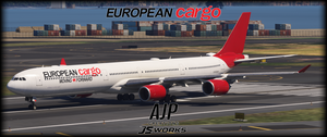 European Cargo - G-ECLM - Aerosoft-Toliss A340-600 thumbnail 3