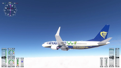 Ryanair St Patrick's Day livery for Boeing 737-MAX