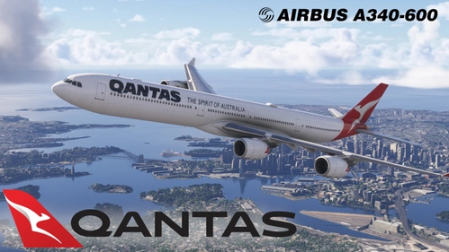 Aerosoft A340-600 - Qantas (fictional)