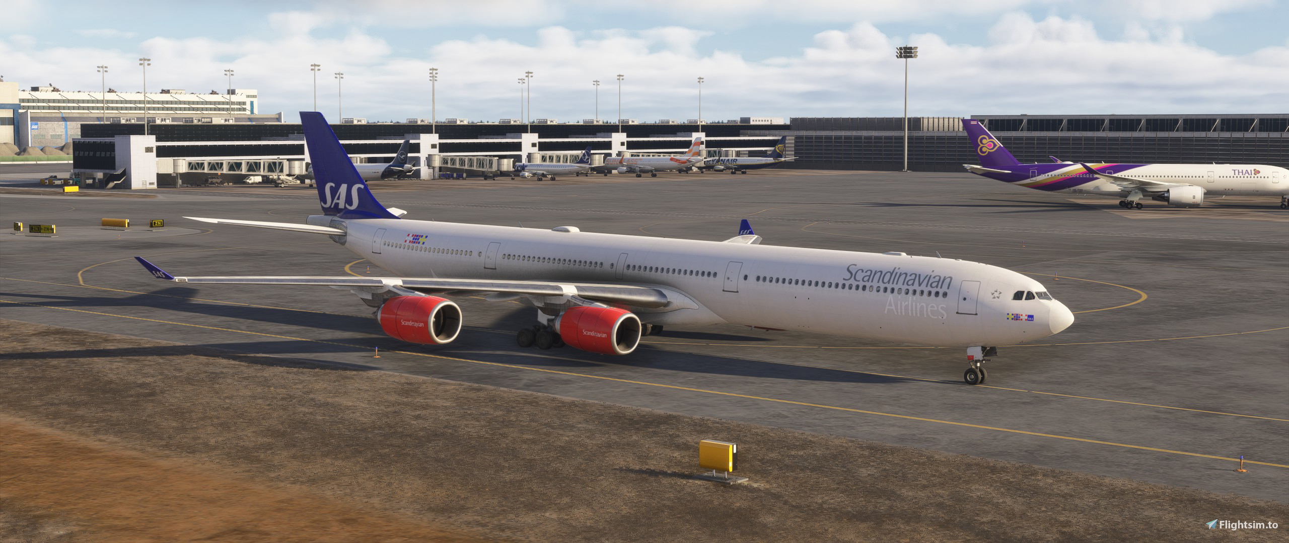 Aerosoft A340-600 - SAS (fictional) - Aircraft Liveries for MSFS