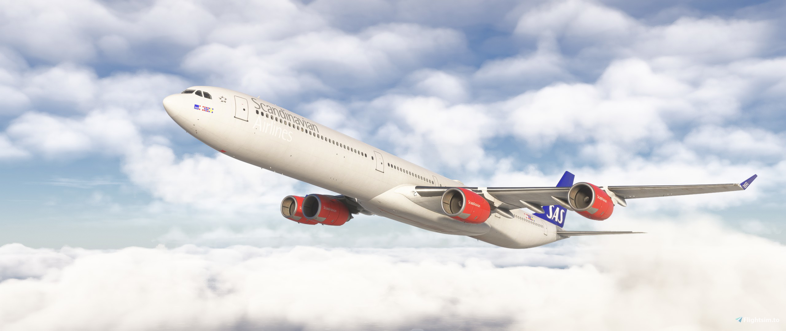 Aerosoft A340-600 - SAS (fictional) - Aircraft Liveries for MSFS