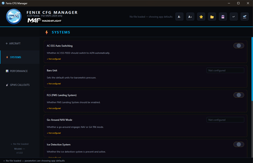 Fenix CFG Manager – Advanced A320 Family Fleet & Configuration Tool for MSFS 2024