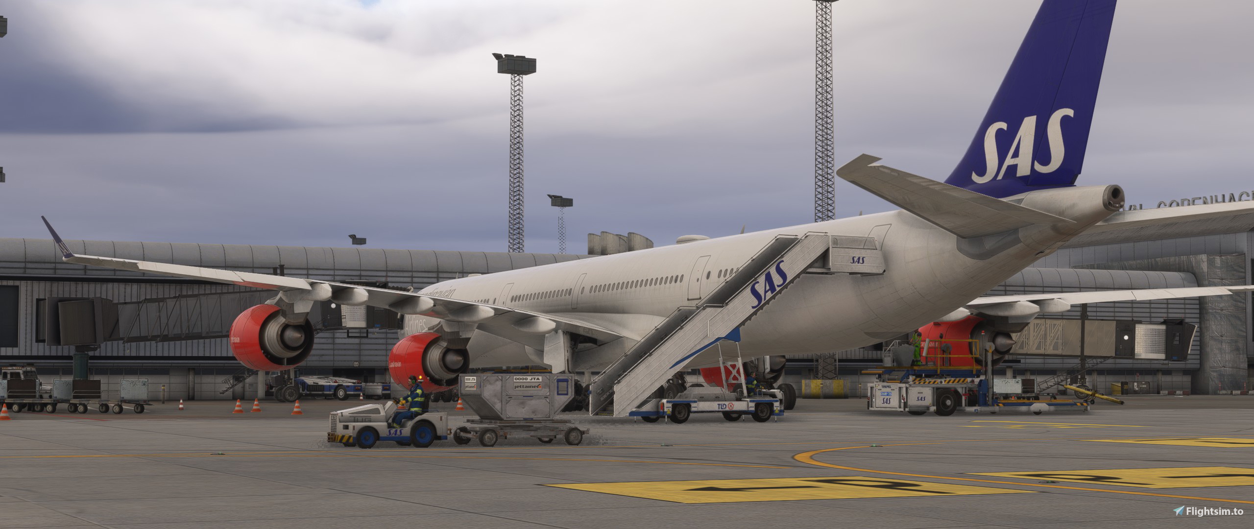 Aerosoft A340-600 - SAS (fictional) - Aircraft Liveries for MSFS