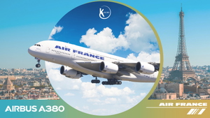 FlyByWire A380-800 Air France 1990 Livery 4K & 8K thumbnail 1