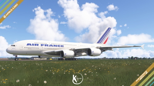 FlyByWire A380-800 Air France 1990 Livery 4K & 8K thumbnail 7