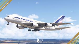 FlyByWire A380-800 Air France 1990 Livery 4K & 8K thumbnail 2