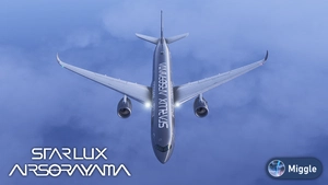 Starlux Airlines AIRSORAYAMA Special Livery w/ Cabin Pack [A350-1000] thumbnail 2