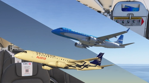 [PACK] Embraer 190 Aerolíneas Argentinas and Austral (LV-CMA, LV-CDZ, LV-CIF and LV-FPS) w/cabin