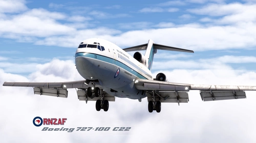 Royal NZ Air Force NZ7272 w/Cabin & Cockpit| FlightSim Studios B727-100 C22 Pax