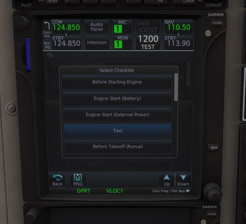 PMS GTN750 Checklist for the Black Square Caravan Professional