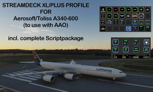 StreamDeck XL and SD+ Profile for AS/Toliss A340-600 (AAO)