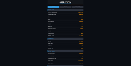 Fenix A320 Interactive Checklist