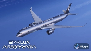 Starlux Airlines AIRSORAYAMA Special Livery w/ Cabin Pack [A350-1000] thumbnail 3