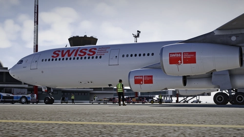 Swiss HB-JMN old livery Inibuilds A340-300 MSFS2024 (with cabin)