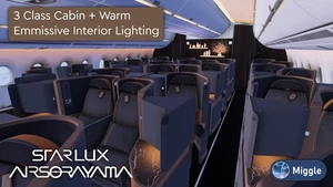 Starlux Airlines AIRSORAYAMA Special Livery w/ Cabin Pack [A350-1000] thumbnail 5