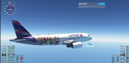 LatinVFR A319 LATAM Airlines A Caverna Encantada Livery PT-TPA
