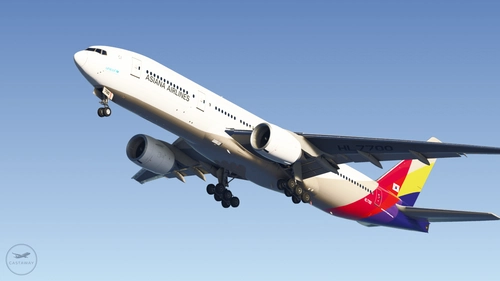 Asiana Airlines (HL7700, HL7755 - NO LOGO) (w/ Custom Cabin) [Boeing 777-200ER]