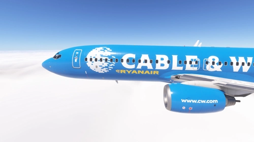 PMDG 737-800 w/ cabin Ryanair - Cable & Wireless (EI-CSC)