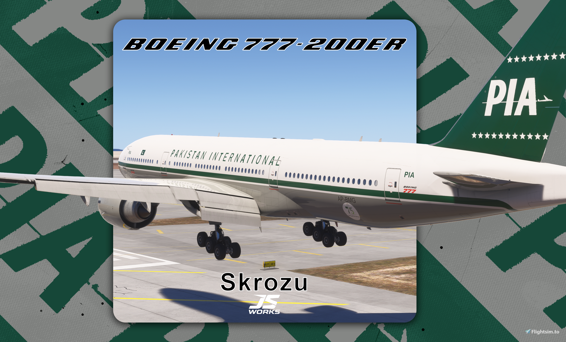 PMDG 777-200ER Pakistan International Airlines Classic AP-BMG w