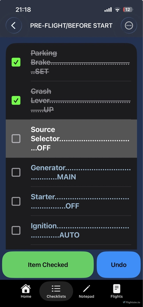 B737  PMDG CHECKLIST for (IOS) FlightDeck EFB (with voices)