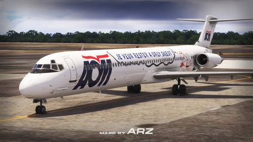 AOM F-GGMD MD83 | MaddogX (20th) | Custom Cockpit and Cabin