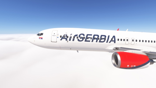 PMDG 737-800 w/ cabin Air Serbia (YU-ANI)