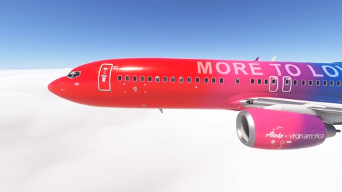 PMDG 737-800 w/ cabin Alaska Airlines 'More to Love' - Virgin America Tribute (N493AS)