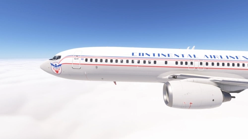 PMDG 737-800 w/ cabin United Airlines - Continental Retro "Blue Skyway" (N75435 and N75436)