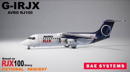 Just Flight Professional, Avro RJ100, G-IRJX, BAE Systems, RJX Livery, Fictional Request