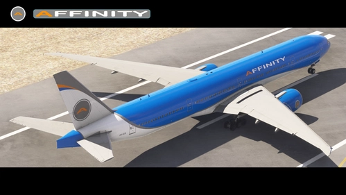 PMDG 777-300ER - Affinity (Fictional) Livery AY-ER with cabin (FOR MSFS2024)