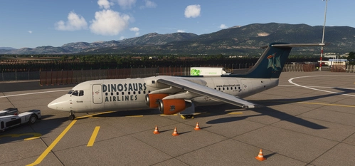 Just Flight Avro RJ 100 - Dinosaur Airline (Pax-Cargo) - Fictional