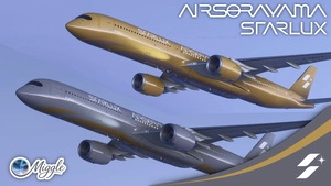 Starlux Airlines AIRSORAYAMA Special Livery w/ Cabin Pack [A350-1000] thumbnail 9