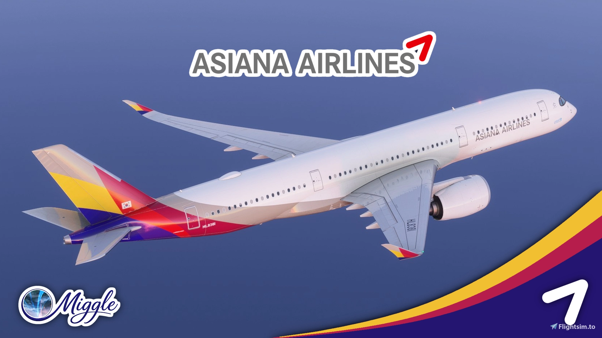 Asiana Airlines Livery Pack w/ Cabin [A350-900] - Image 1