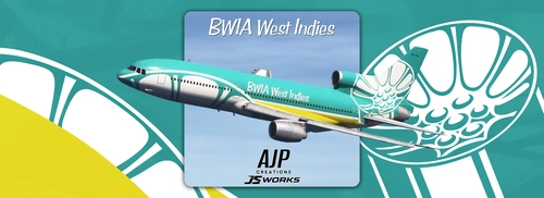 BWIA British West Indies - Teal Fleetpack - Inibuilds L-1011 Tristar