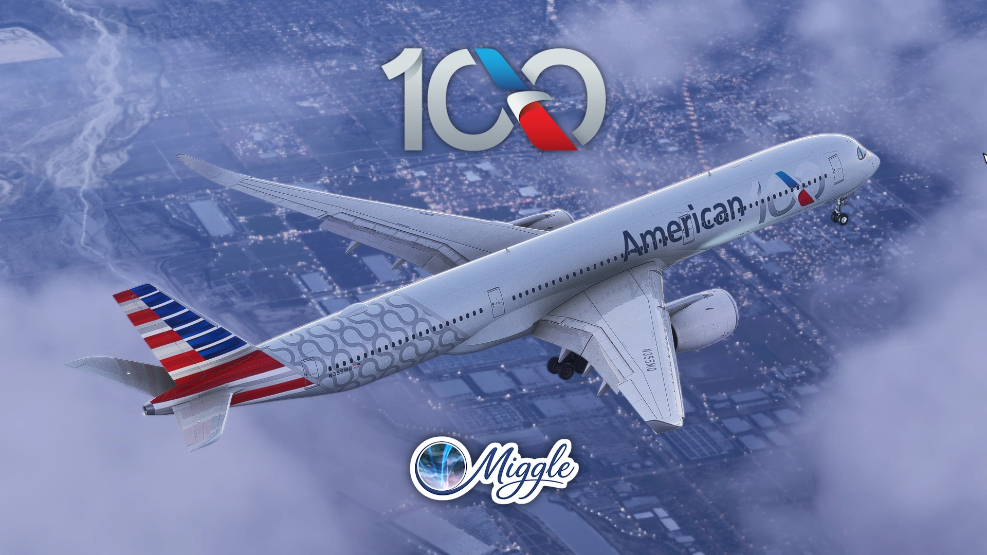 American Airlines 100 Year Anniversary Livery w/ Cabin [A350-1000] - Image 1