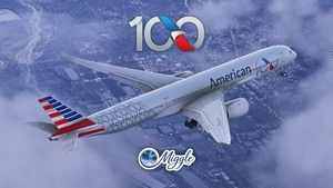 American Airlines 100 Year Anniversary Livery w/ Cabin [A350-1000] thumbnail 1