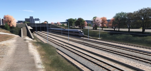 EDDF Frankfurt Train Tracks Improvement + Optimized for "Trains: Germany"