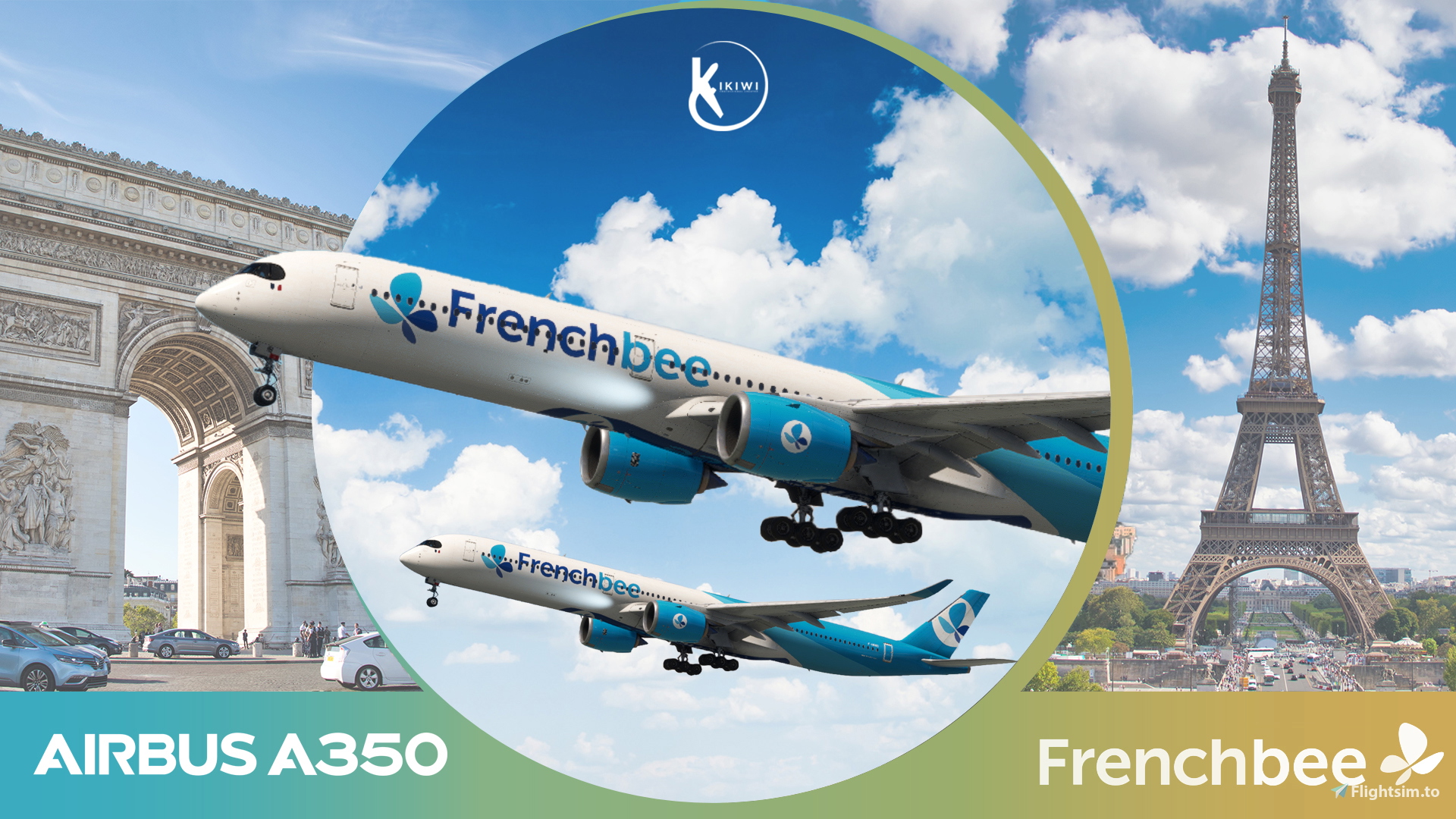 Inibuilds Airbus A350-1000 French Bee Fleet 4K - Image 1