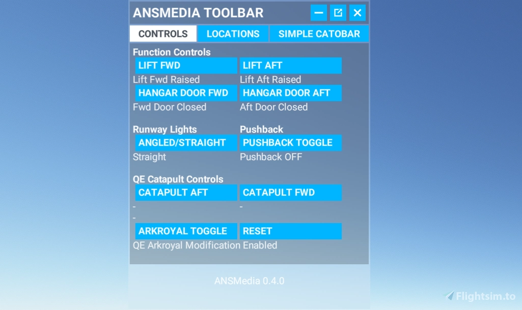 ANSMedia Common Toolbar (Catapult, Arrestors, Pushback) (WIP) - Image 1