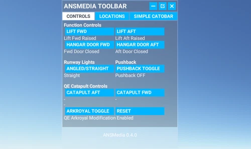 ANSMedia Common Toolbar (Catapult, Arrestors, Pushback) (WIP)