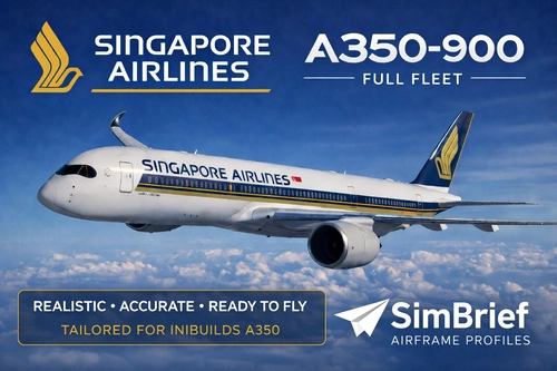 SimBrief Airframe Profiles - SIA A359 Full Fleet (iniBuilds)