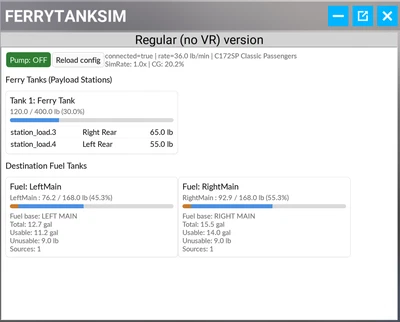 Ferry Tank Simulator – adds ferry tank functionality to a plane