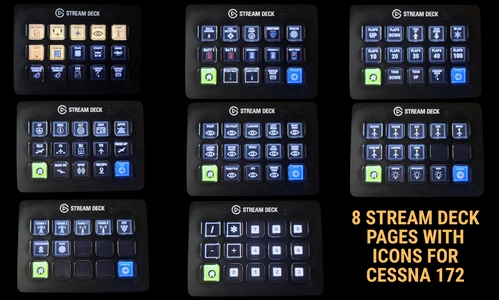 Cessna 172 Skyhawk Icon Pack for Elgato Stream Deck