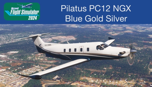 2024 Pilatus PC12 NGX Blue Gold Silver