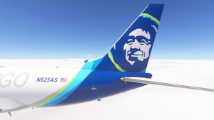 PMDG 737-700 Alaska Airlines w/ cargo (N625AS) thumbnail 2